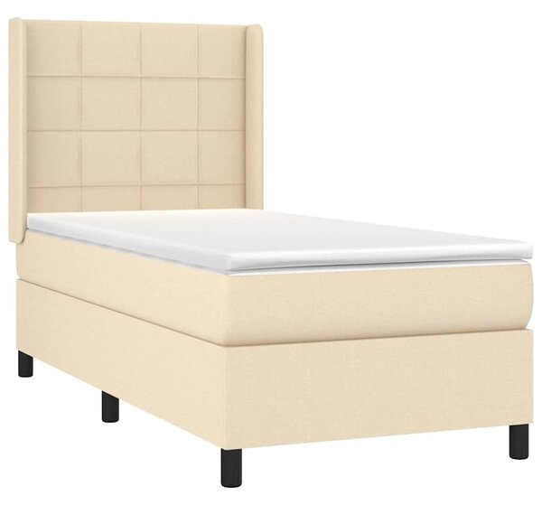 Box spring postel s matrací krémová 80 x 200 cm textil 3131390