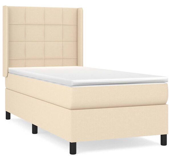 Box spring postel s matrací krémová 80 x 200 cm textil 3131390