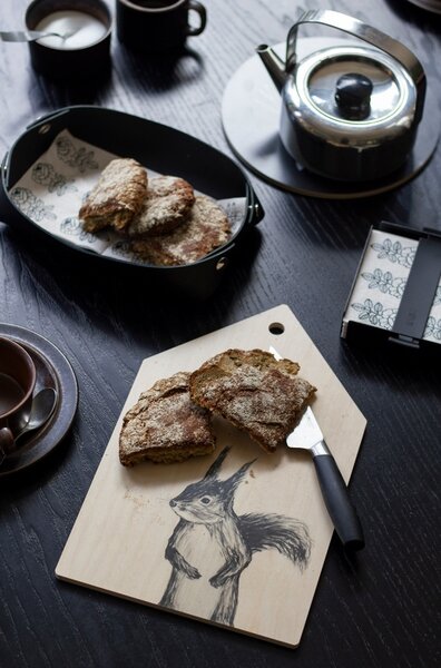 Miiko Design Odkládací miska z pravé kůže Rove, černá