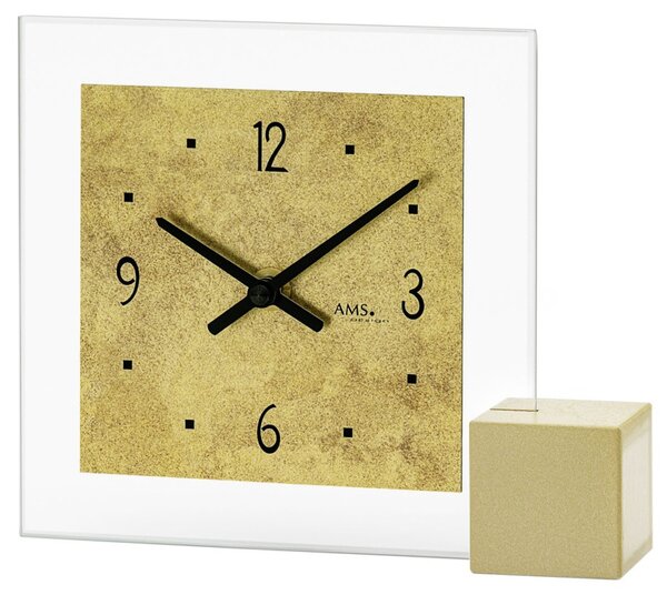 Designové stolní hodiny 102MS AMS 19cm, zlaté