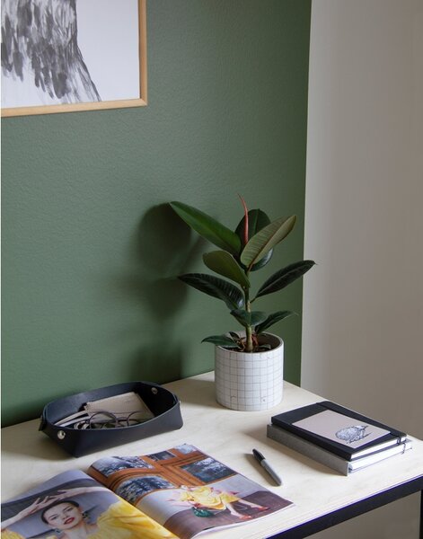 Miiko Design Odkládací miska z pravé kůže Rove, černá
