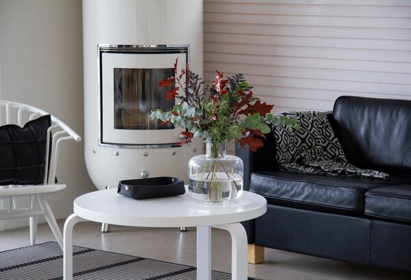 Miiko Design Odkládací miska z pravé kůže Rove, černá