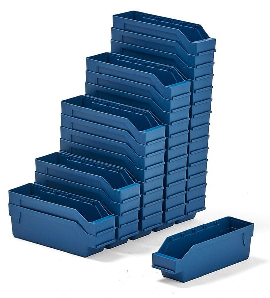 AJ Produkty Skladová nádoba REACH, 300x90x95 mm, bal. 40 ks, modrá