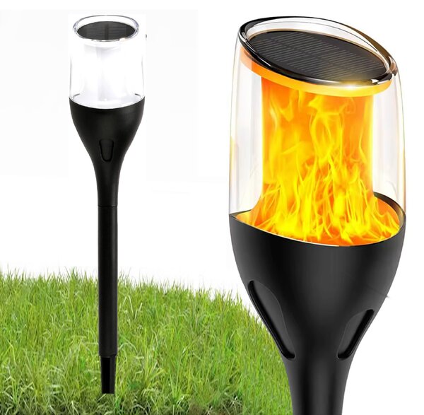 LED venkovní solární lampa pochodeň - 65cm BERGE