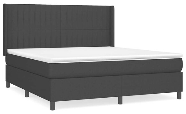 Box spring postel s matrací černá 180x200 cm textil 3131611