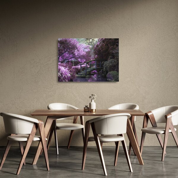 Skleněný obraz - fialové stromy (70x50 cm)