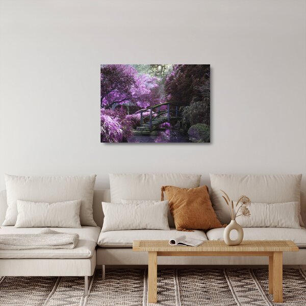 Skleněný obraz - fialové stromy (70x50 cm)