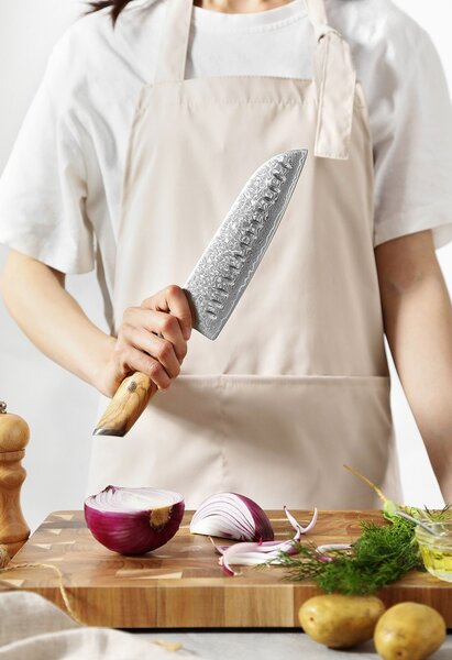 Santoku nůž XinZuo Lan B37 7"