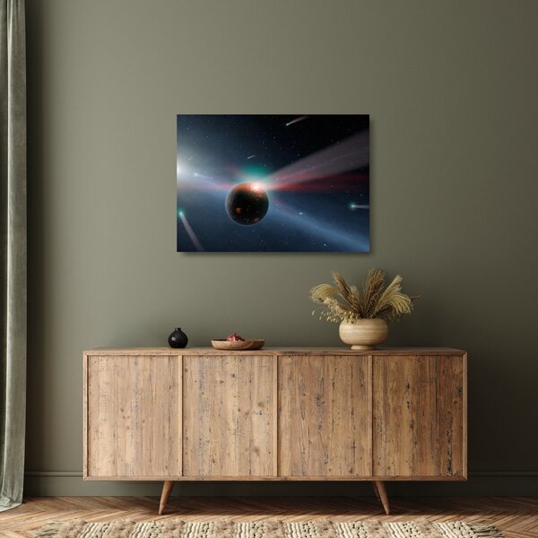 Skleněný obraz planetky (70x50 cm)