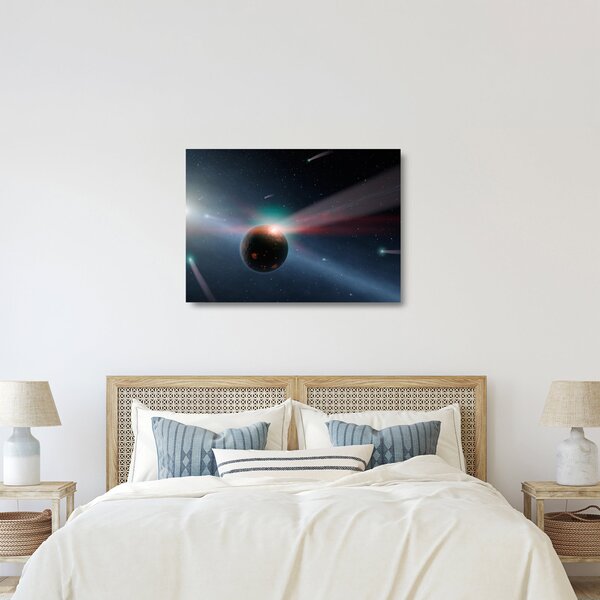 Skleněný obraz planetky (70x50 cm)