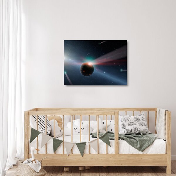 Skleněný obraz planetky (70x50 cm)