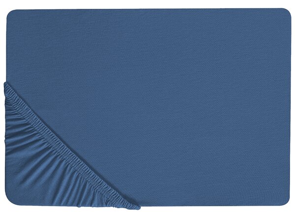 Prostěradlo s gumou JANBU Bavlna 200 x 200 cm Námořnická modrá