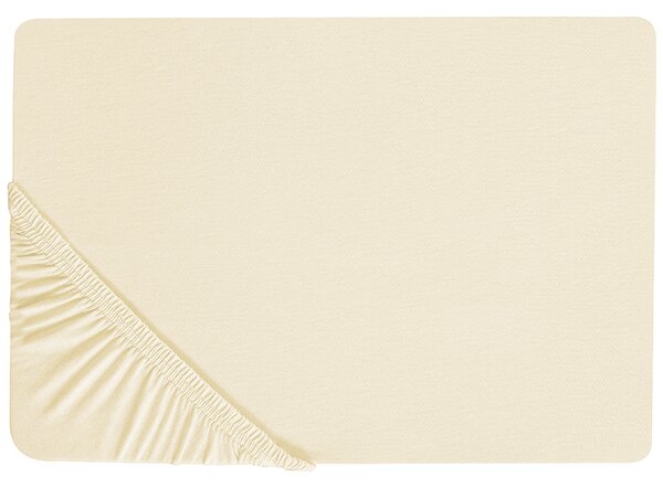 Prostěradlo s gumou JANBU Bavlna 180 x 200 cm Žlutá