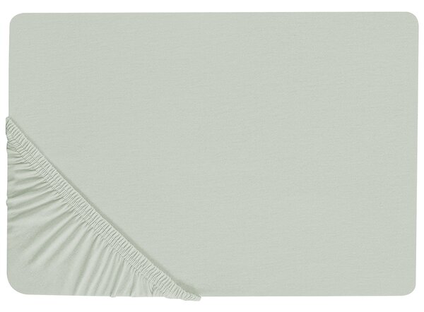 Prostěradlo s gumou JANBU Bavlna 200 x 200 cm Světle zelená