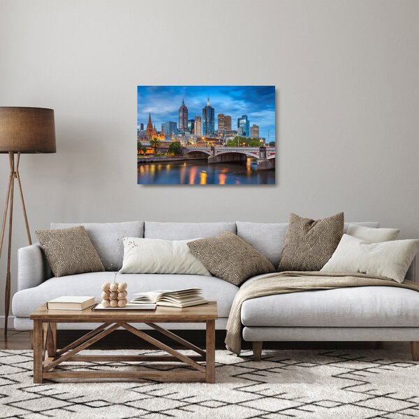 Skleněný obraz města Melbourne (70x50 cm)