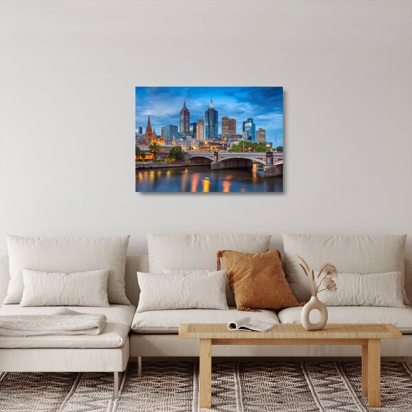 Skleněný obraz města Melbourne (70x50 cm)