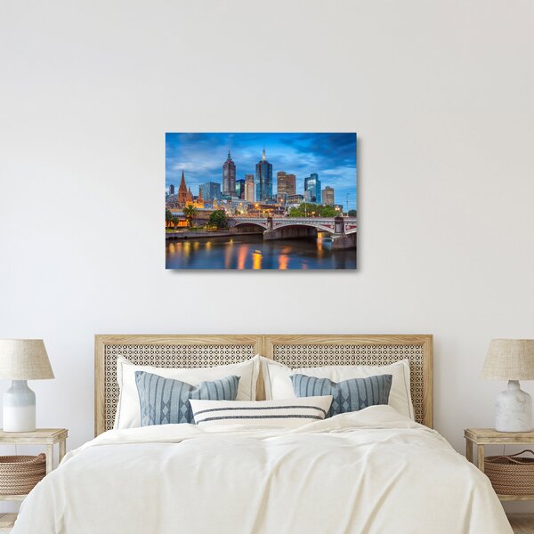 Skleněný obraz města Melbourne (70x50 cm)