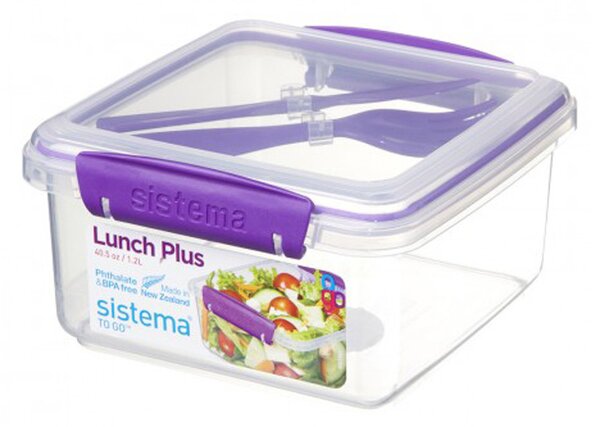 Box na svačinu Sistema Lunch Plus To Go 1,2L Barva: fialová