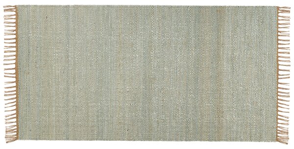 Jutový koberec 80 x 150 cm zelený LUNIA