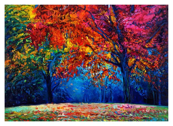 Skleněný obraz malby přírody (70x50 cm)