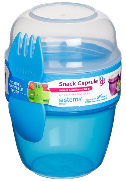 Box na potraviny Sistema Snack Capsule TO GO 515ml Barva: modrá