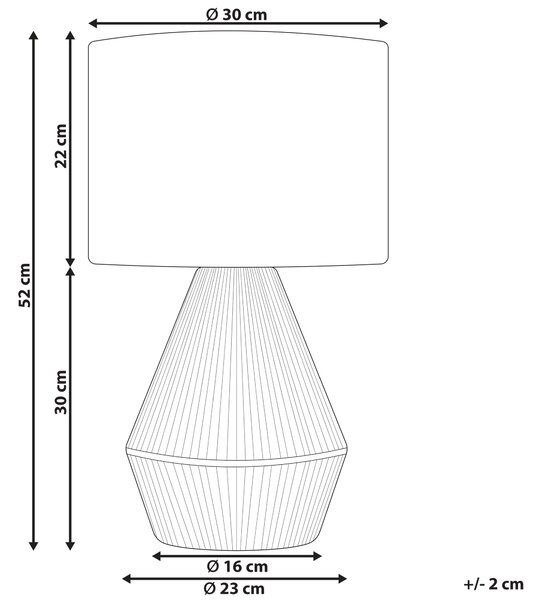 Stolní lampa MALEWA Papírové lano Přírodní