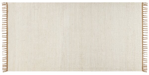 Jutový koberec 80 x 150 cm světle béžový LUNIA