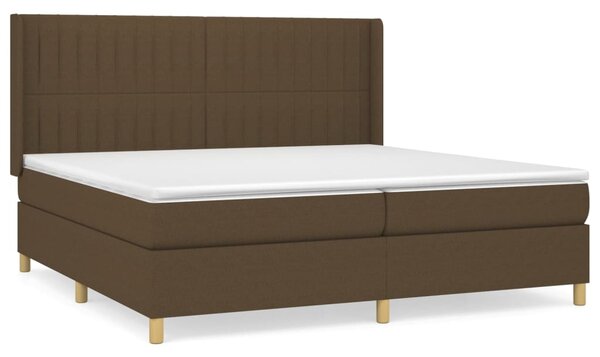 Box spring postel s matrací tmavě hnědá 200x200 cm textil 3132180