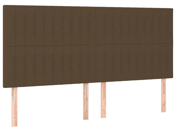 Box spring postel s matrací tmavě hnědá 200x200 cm textil 3132180
