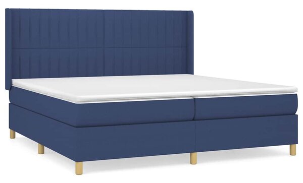 Box spring postel s matrací modrá 200x200 cm textil 3132183