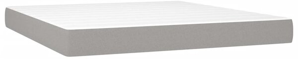 Box spring postel s matrací světle šedá 160 x 200 cm textil 3132241