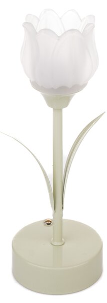 Stolní lampa TULIPÁN zelená/bílá