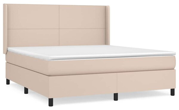 Box spring postel s matrací cappuccino 180 x 200 cm umělá kůže 3132398
