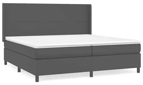 Box spring postel s matrací černá 200x200 cm umělá kůže 3132399