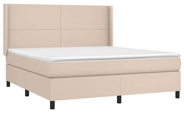 Box spring postel s matrací cappuccino 180 x 200 cm umělá kůže 3132398
