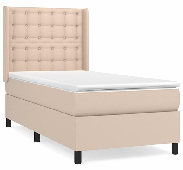 Box spring postel s matrací cappuccino 80 x 200 cm umělá kůže 3132470