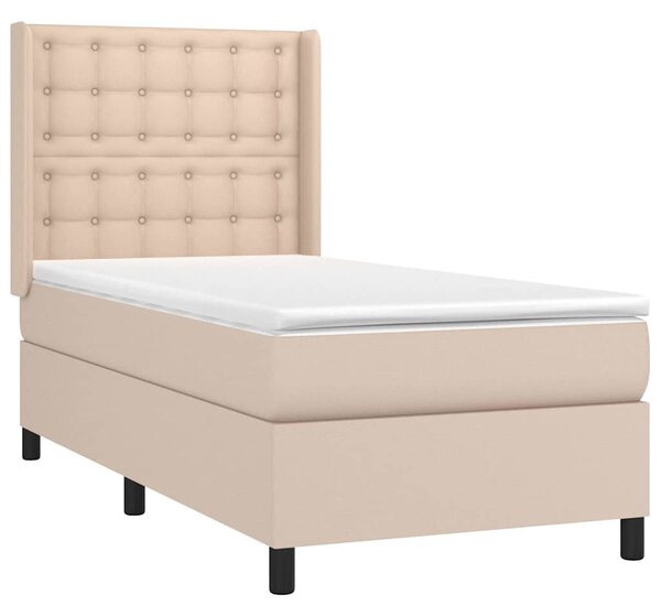 Box spring postel s matrací cappuccino 80 x 200 cm umělá kůže 3132470