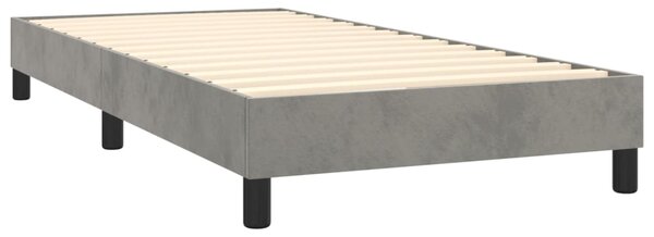 Box spring postel s matrací světle šedá 80 x 200 cm samet 3141149