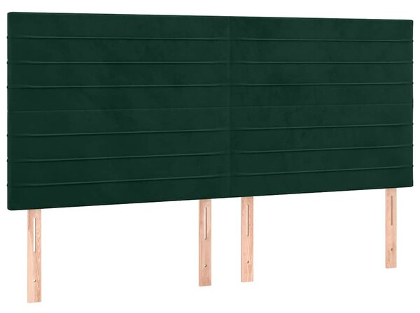 Box spring postel s matrací tmavě zelená 160x200 cm samet 3137914