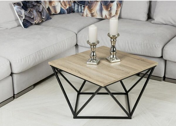 DekorStyle Konferenční stolek Loftstyle 60 cm černý