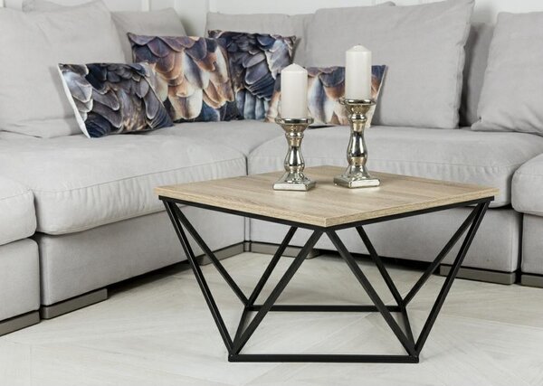 DekorStyle Konferenční stolek Loftstyle 60 cm černý