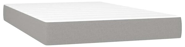 Box spring postel s matrací a LED světle šedá 120x200 cm textil 3133541