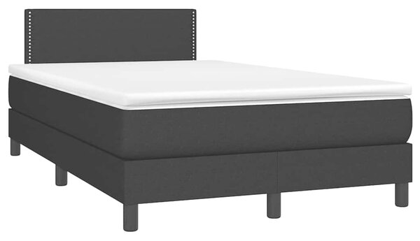 Box spring postel s matrací a LED černá 120 x 200 cm textil 3133063