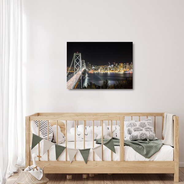 Skleněný obraz Bay Bridge (70x50 cm)