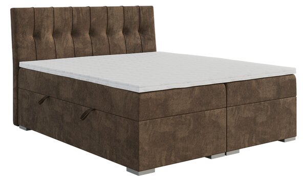 Kontinentální postel 160 cm Driny (karamelová) (s matrací a úl. prostorem). 1043359