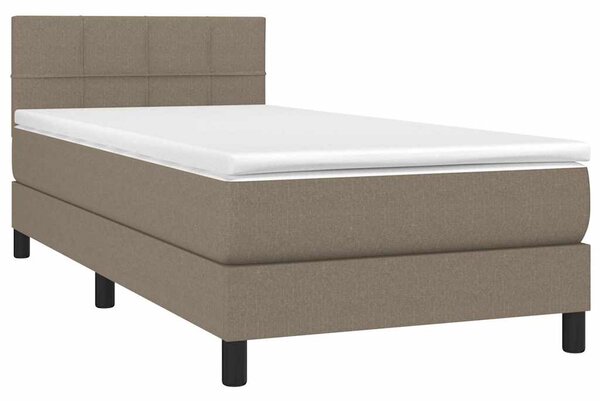 Box spring postel s matrací a LED taupe 90x190 cm textil 3133121