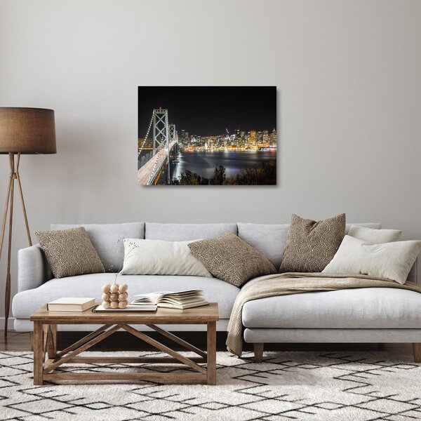 Skleněný obraz Bay Bridge (70x50 cm)
