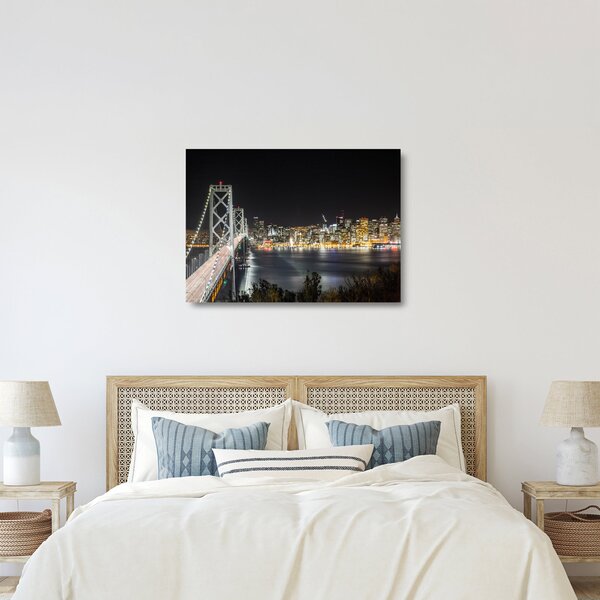 Skleněný obraz Bay Bridge (70x50 cm)