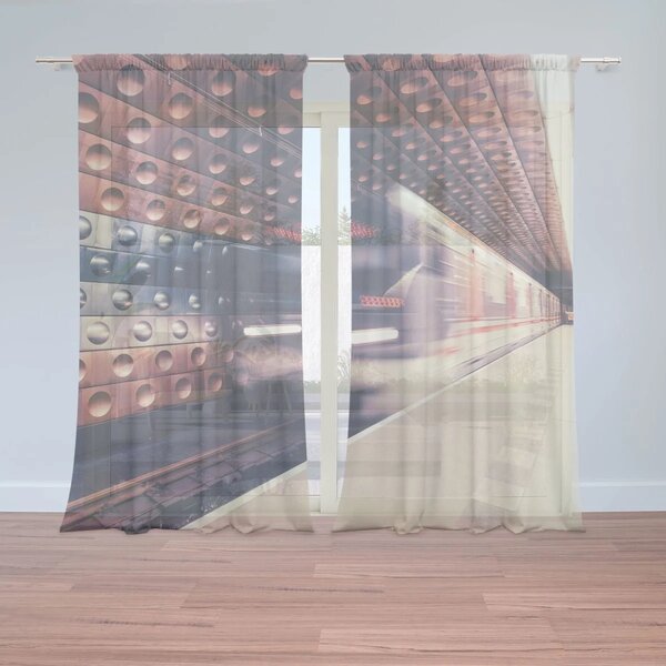 Sablio Záclony Metro v barevné stanici: 2ks 150x250cm