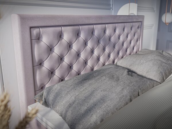 Jednolůžková boxspring postel 120 cm Lavande (levandulová) (s matrací a úl. prostorem)
